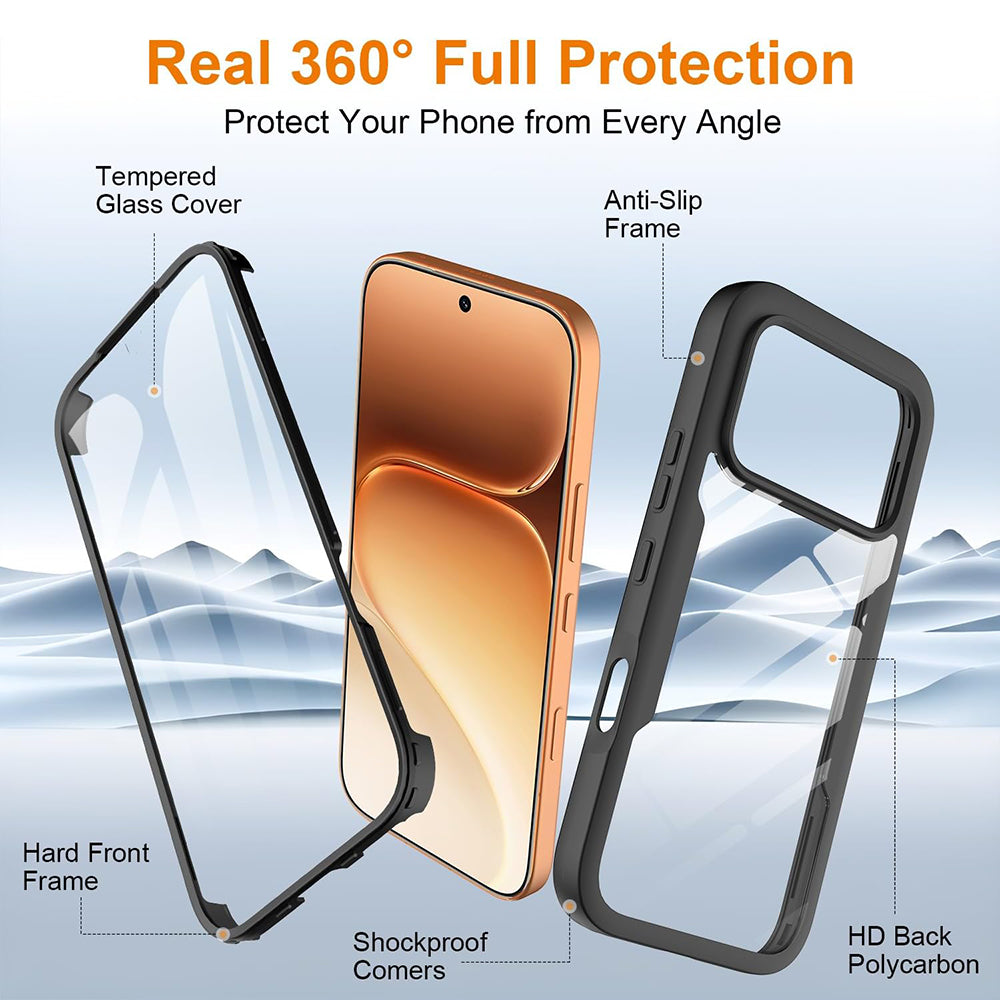 Coque pour Honor 600 Pro / 600, Techsuit, ColorVerse 360, Noire