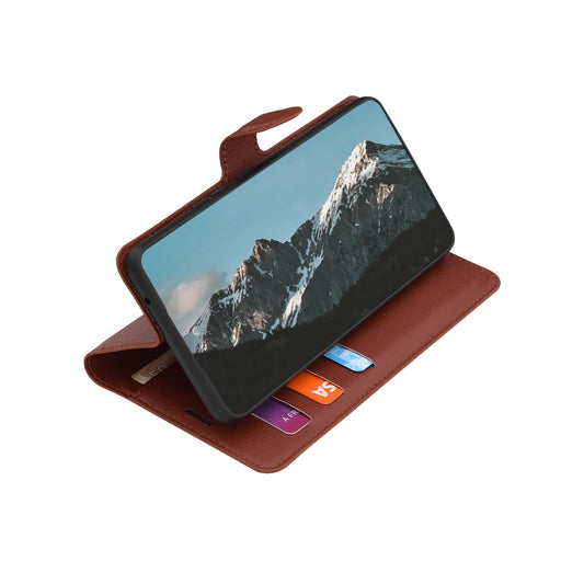 Coque pour Honor 600 Pro / 600, Techsuit, Leather Folio, Marron