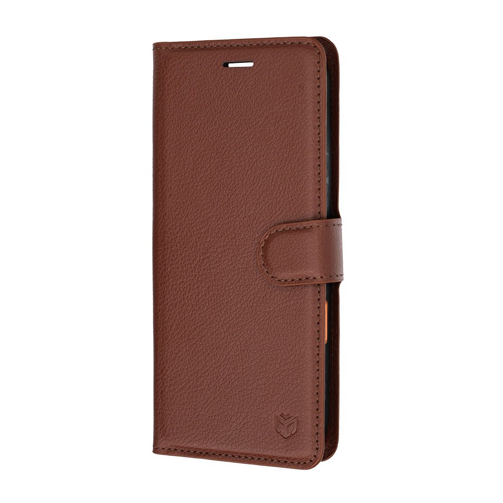 Coque pour Honor 600 Pro / 600, Techsuit, Leather Folio, Marron