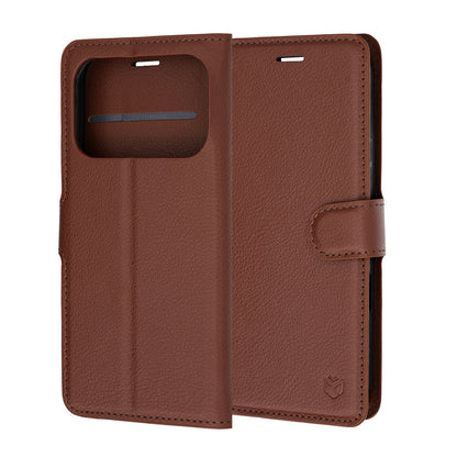 Coque pour Honor 600 Pro / 600, Techsuit, Leather Folio, Marron