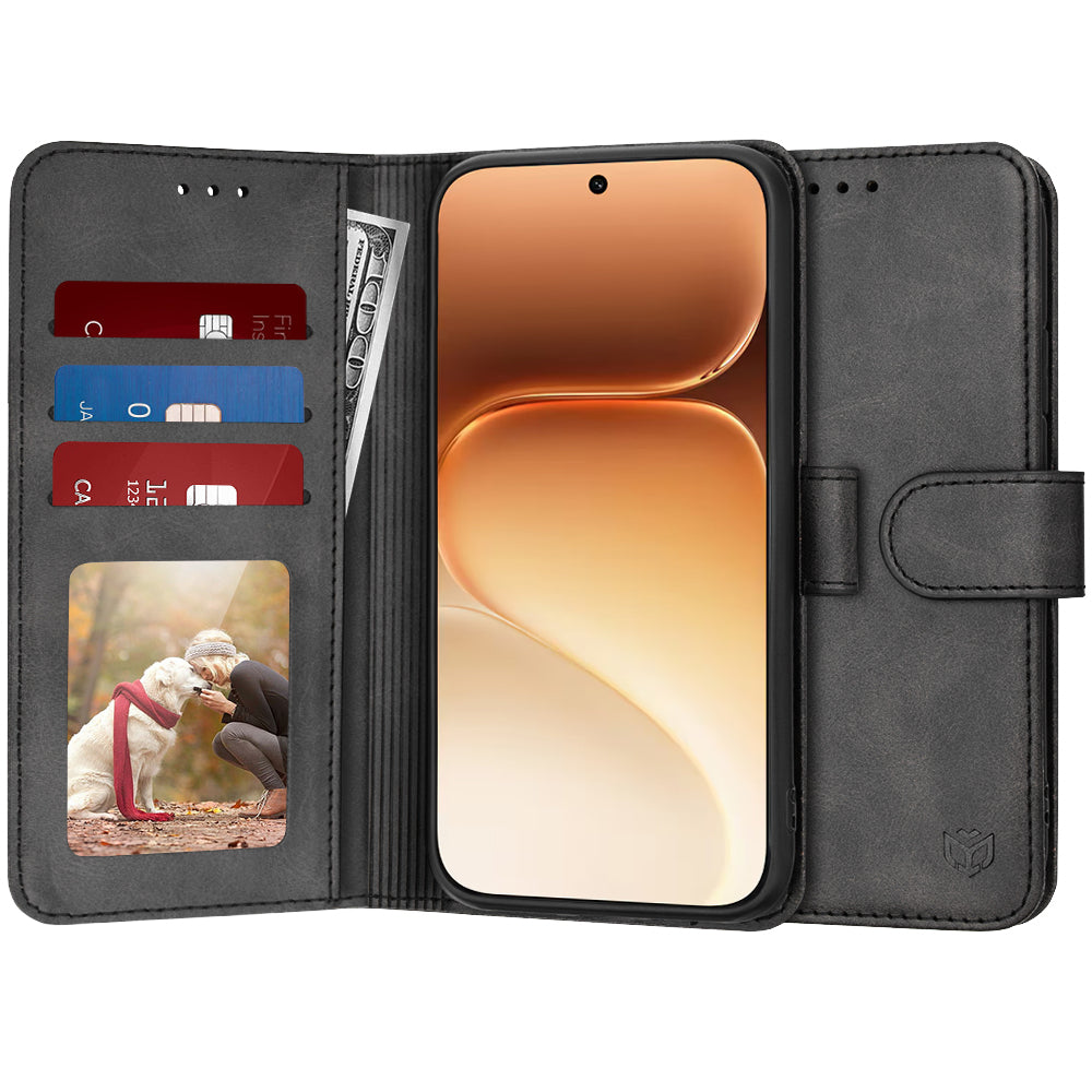 Hülle für Honor 600 Pro, Techsuit, Diary Book, Schwarz