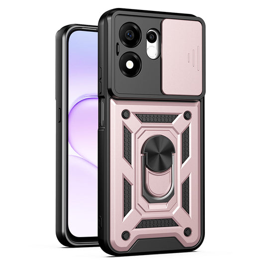 Coque pour Honor 600 Smart, Techsuit, CamShield, Rose Doré