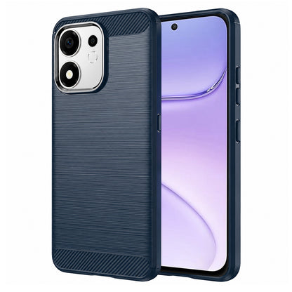 Coque pour Honor 600 Smart, Techsuit, Carbone, Bleue