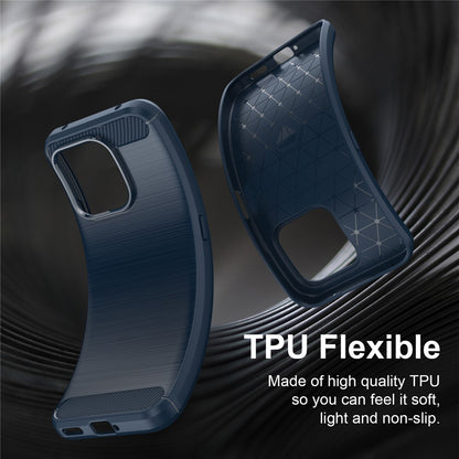 Coque pour Honor 600 Smart, Techsuit, Carbone, Bleue