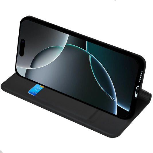 Hülle für Honor 600 Smart, Techsuit, Magskin Book, Schwarz