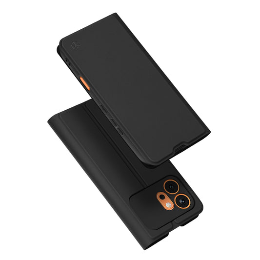 Coque pour Honor 600, Techsuit, Magskin Book, Noire