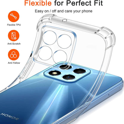 Hülle für Honor 70 Lite / X6 / X8 5G, Techsuit, stoßfest klar, transparent