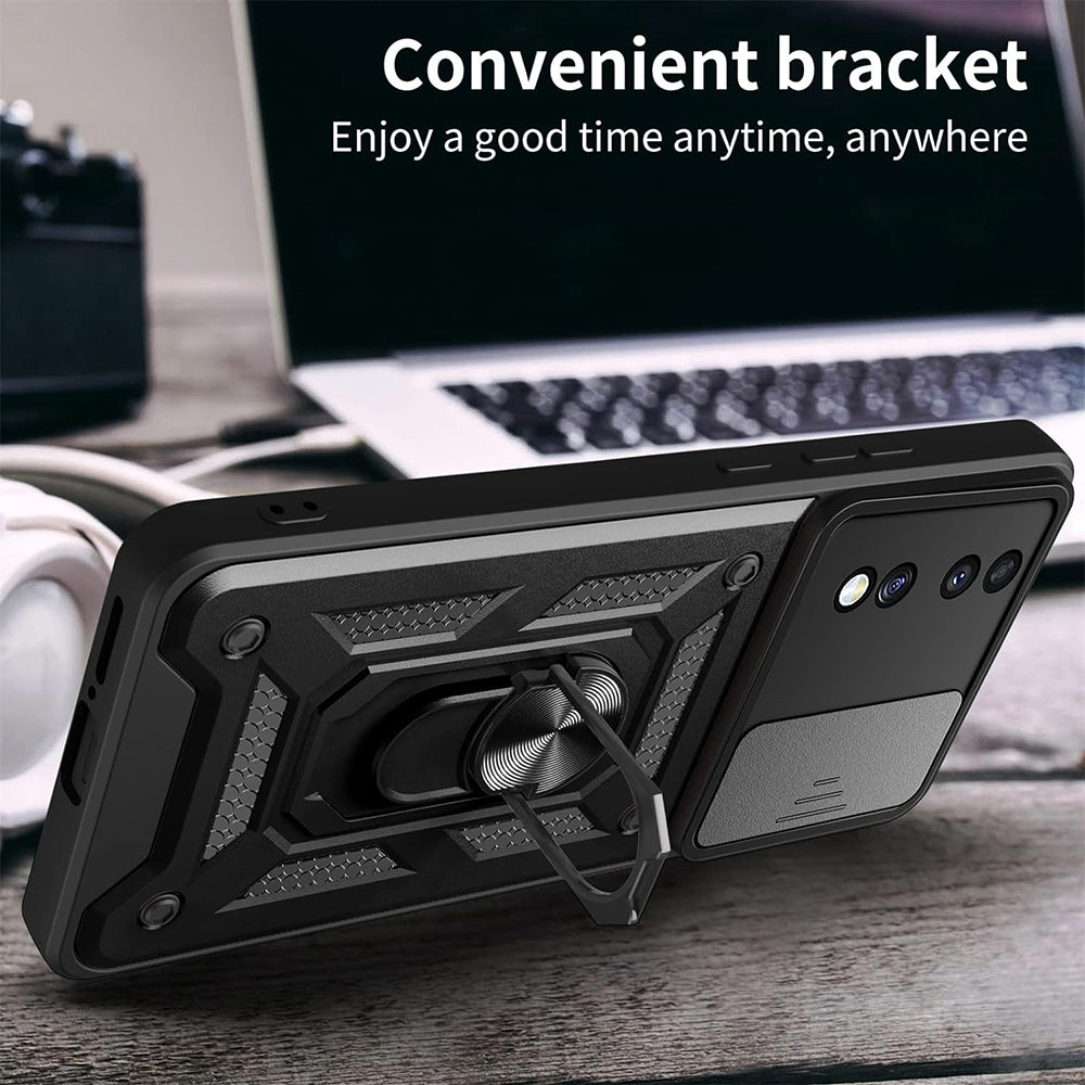 Coque pour Honor 70, Techsuit, CamShield, Noire