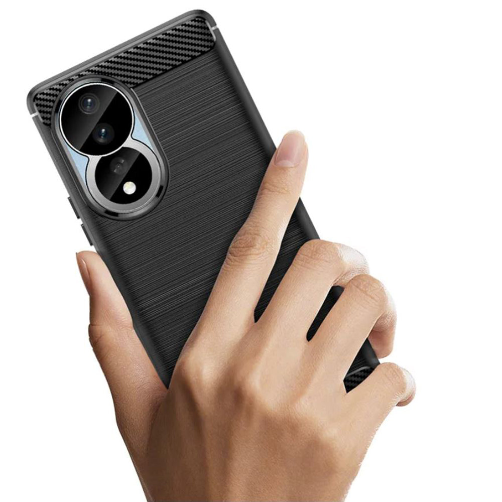 Hülle für Honor 90 / 80, Techsuit, Carbon, Schwarz