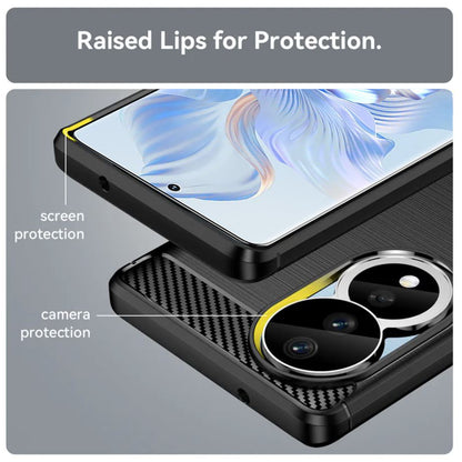 Hülle für Honor 90 / 80, Techsuit, Carbon, Schwarz