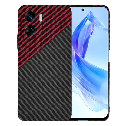 Coque pour Honor 90 Lite, Techsuit, Carbonite FiberShell, Noir Rouge