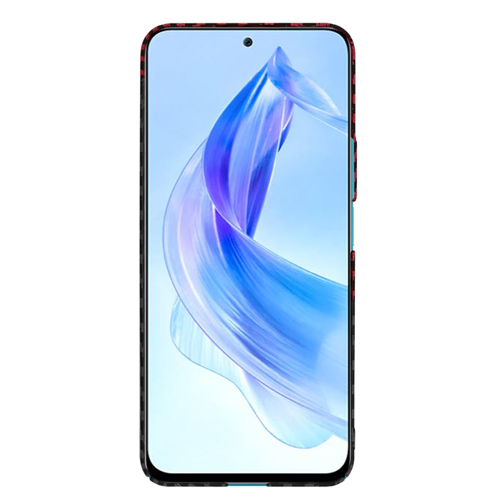 Coque pour Honor 90 Lite, Techsuit, Carbonite FiberShell, Noir Rouge