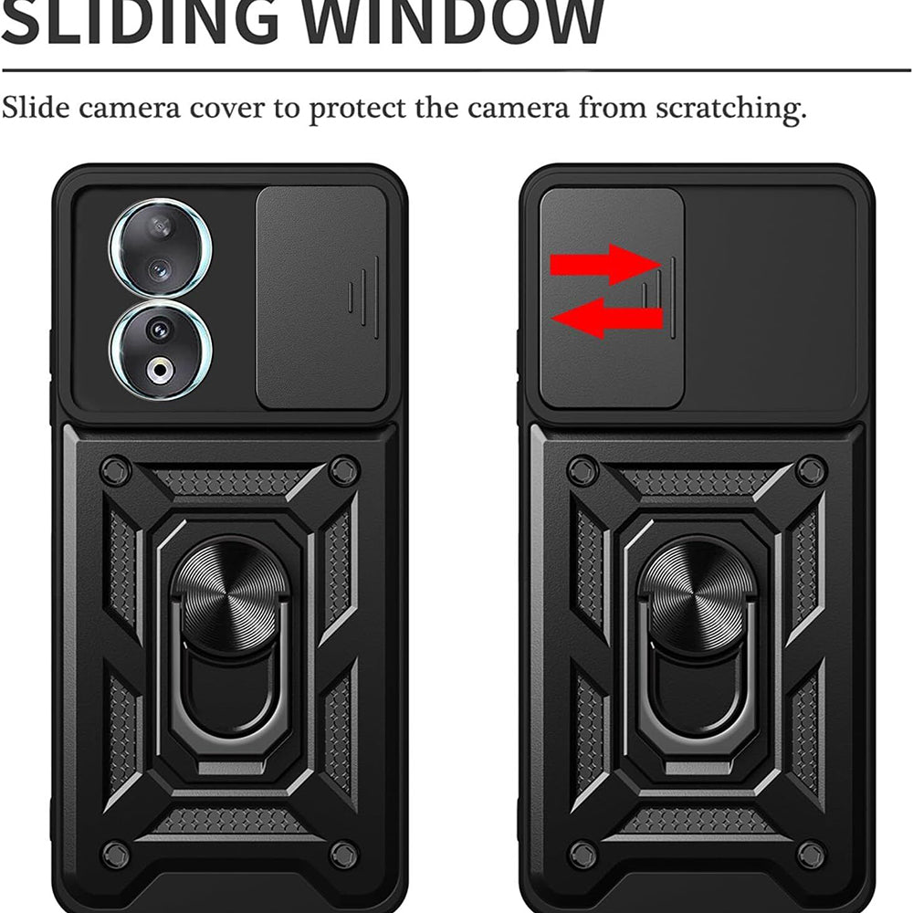 Coque pour Honor 90, Techsuit, CamShield, Noire