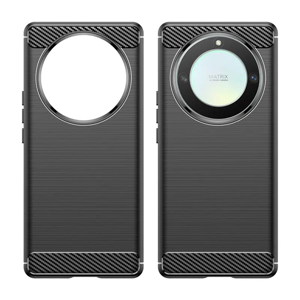 Hülle für Honor Magic5 Lite, Techsuit, Carbon, Schwarz