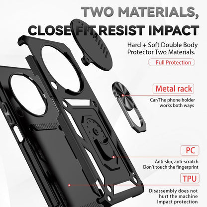 Coque pour Honor Magic5 Pro, Techsuit, CamShield, Noire