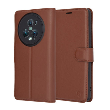 Hülle für Honor Magic5 Pro, Techsuit, Leder-Folio, Braun
