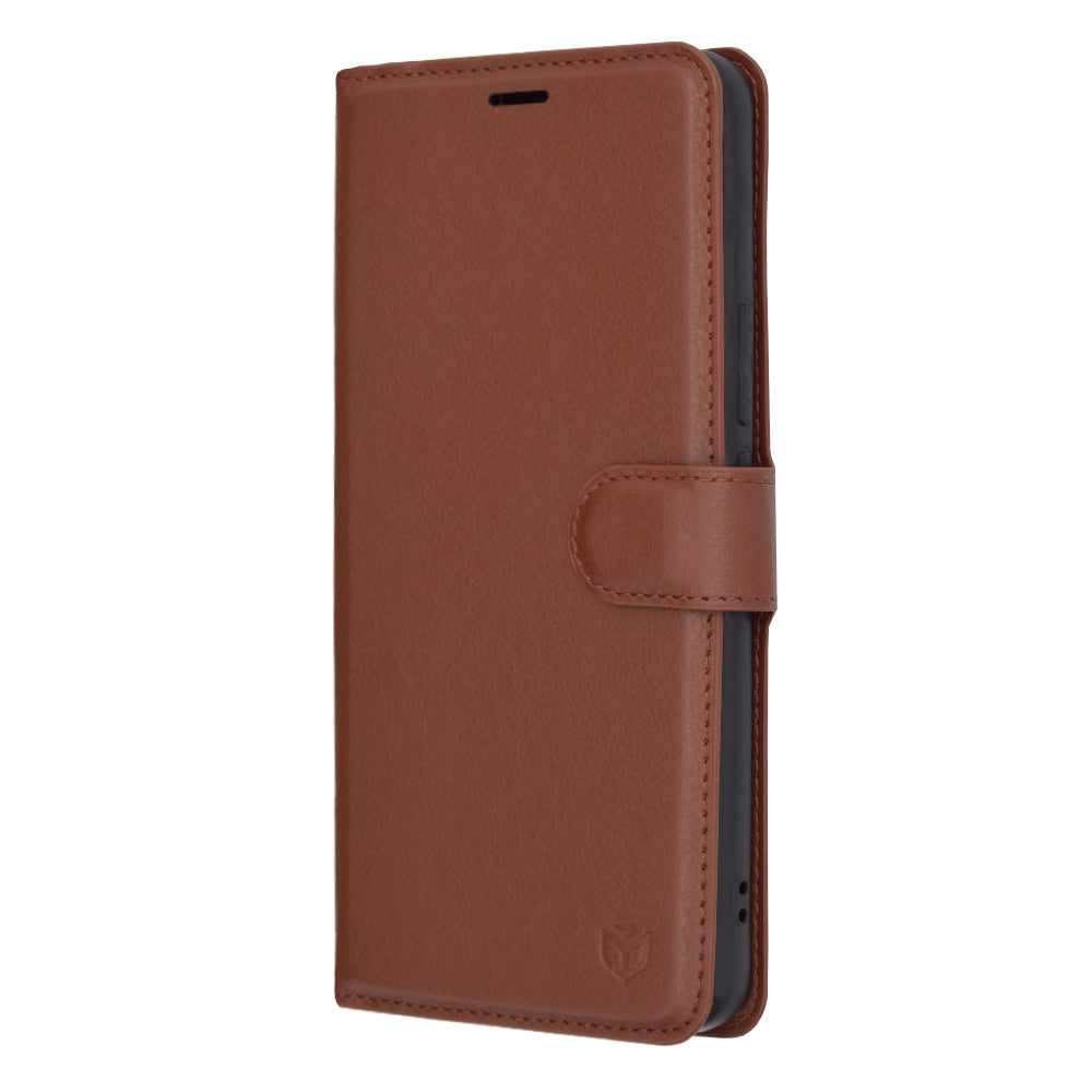 Hülle für Honor Magic5 Pro, Techsuit, Leder-Folio, Braun