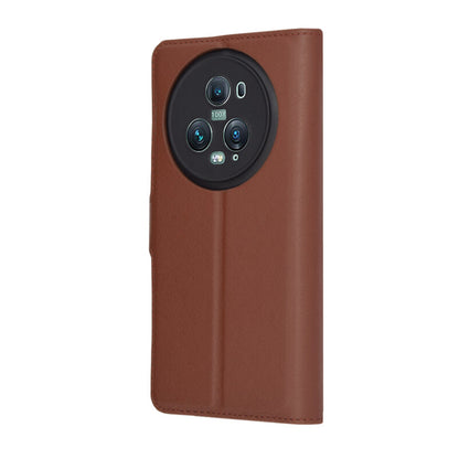 Hülle für Honor Magic5 Pro, Techsuit, Leder-Folio, Braun