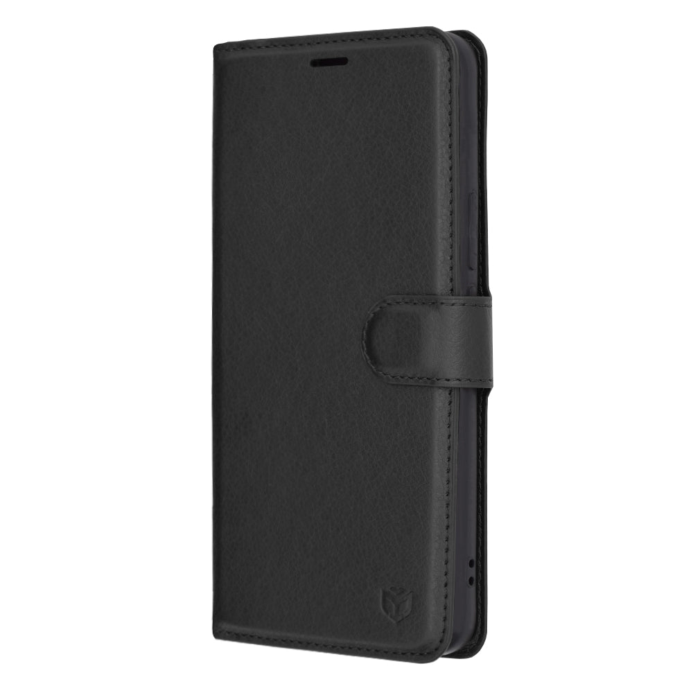 Hülle für Honor Magic5 Pro, Techsuit, Leder-Folio, Schwarz