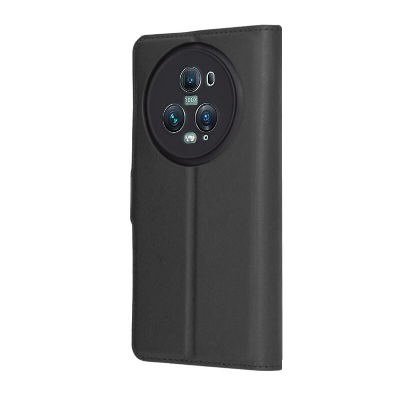 Hülle für Honor Magic5 Pro, Techsuit, Leder-Folio, Schwarz