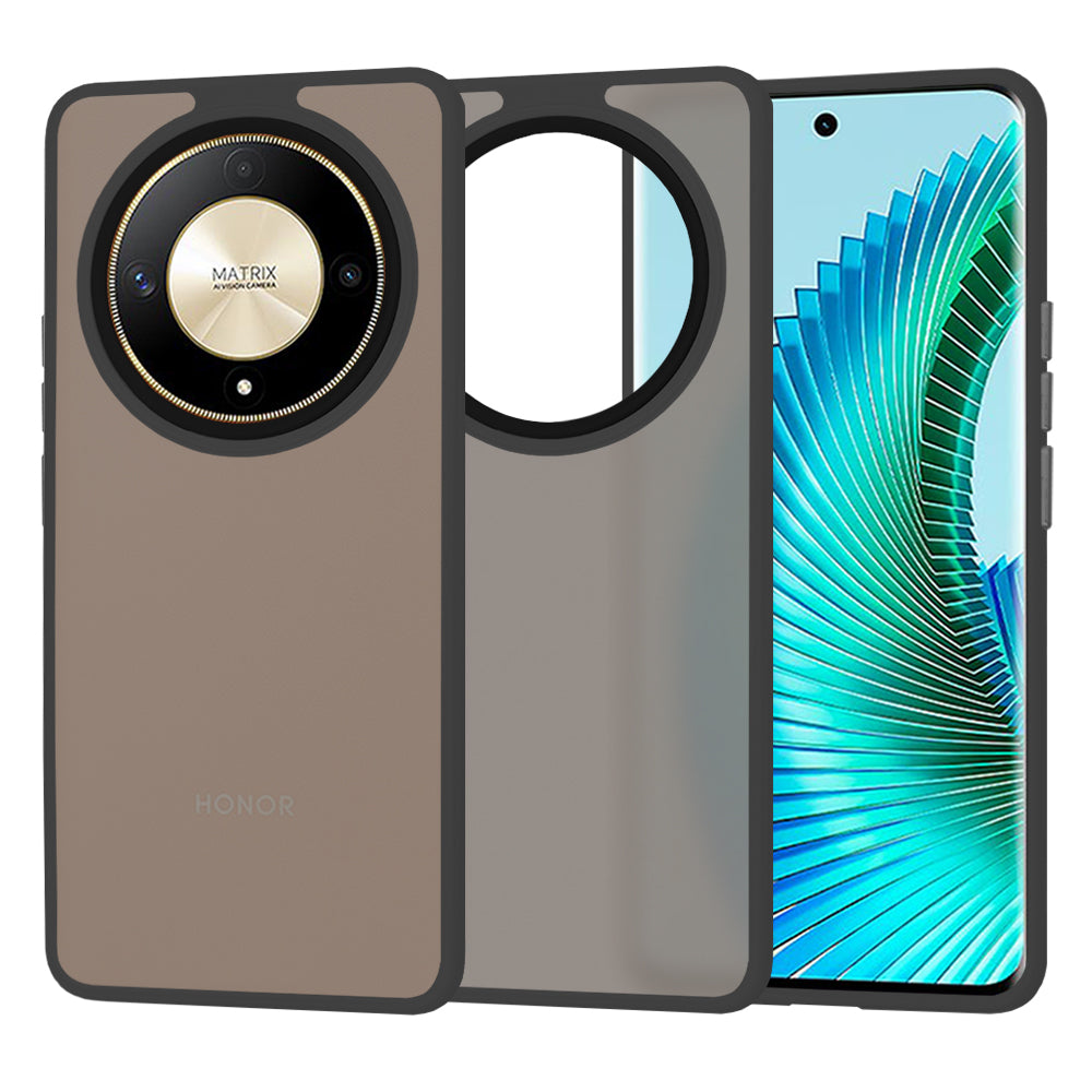 Coque pour Honor Magic6 Lite, Techsuit, HaloFrost, Noire
