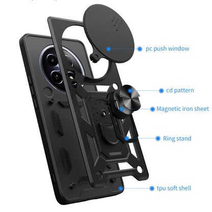 Coque pour Honor Magic6 Pro, Techsuit, CamShield, Noire