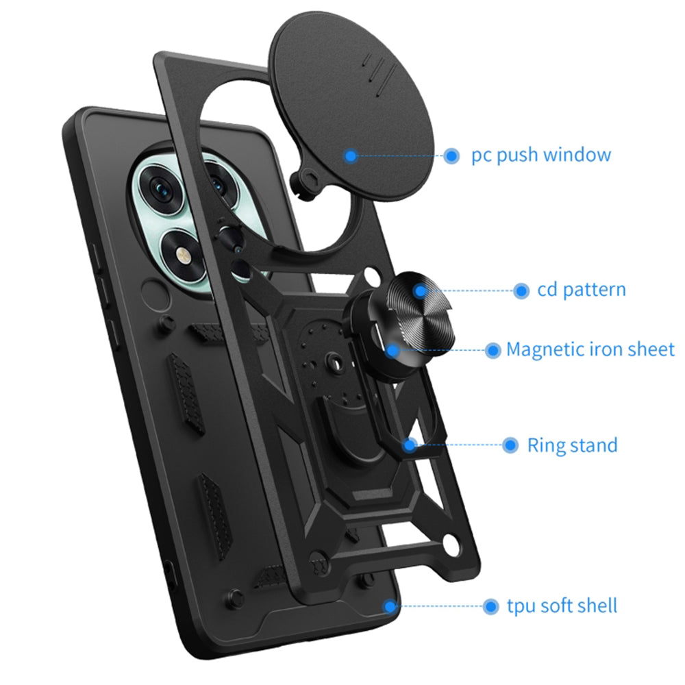 Hülle für Honor Magic7 Pro, Techsuit, CamShield, Schwarz