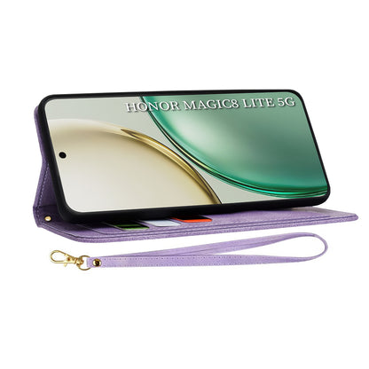 Étui pour Honor Magic8 Lite, Techsuit, FlipCraft, Violet