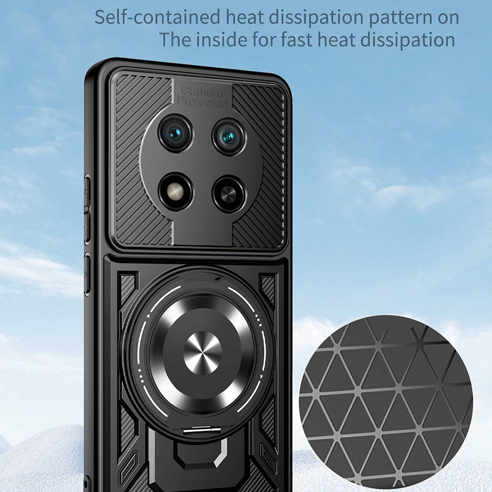 Étui pour Honor Magic8 Lite, Techsuit, RuggedCam, Noir