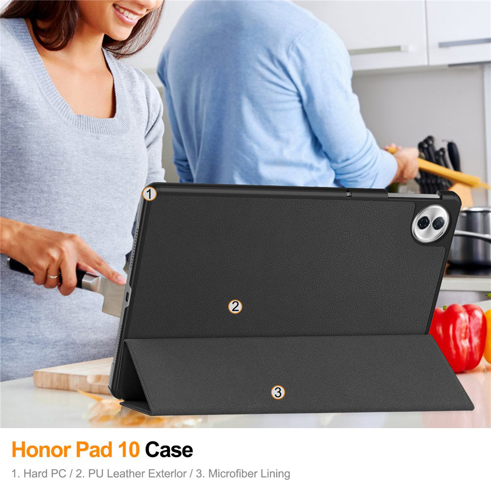 Housse pour Honor Pad 10, Techsuit, FoldPro, Noire