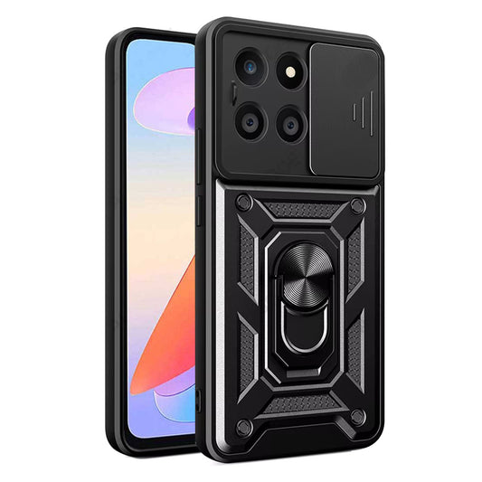 Coque pour Honor X6a, Techsuit, CamShield, Noire