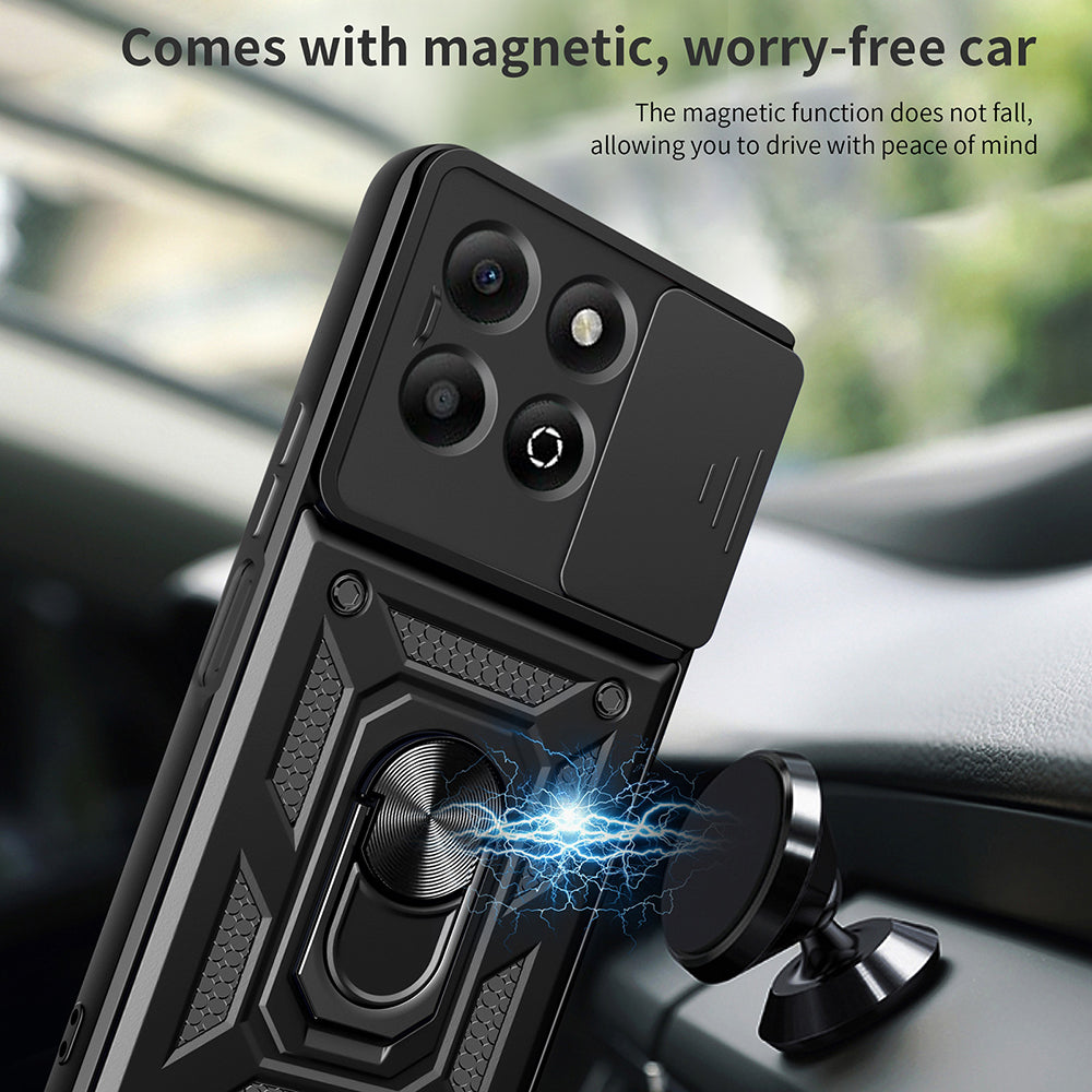 Coque pour Honor X6b, Techsuit, CamShield, Noire