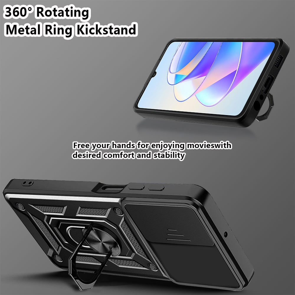 Coque pour Honor X7a, Techsuit, CamShield, Noire