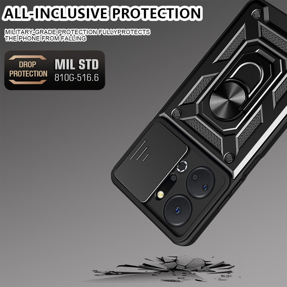 Coque pour Honor X7a, Techsuit, CamShield, Noire
