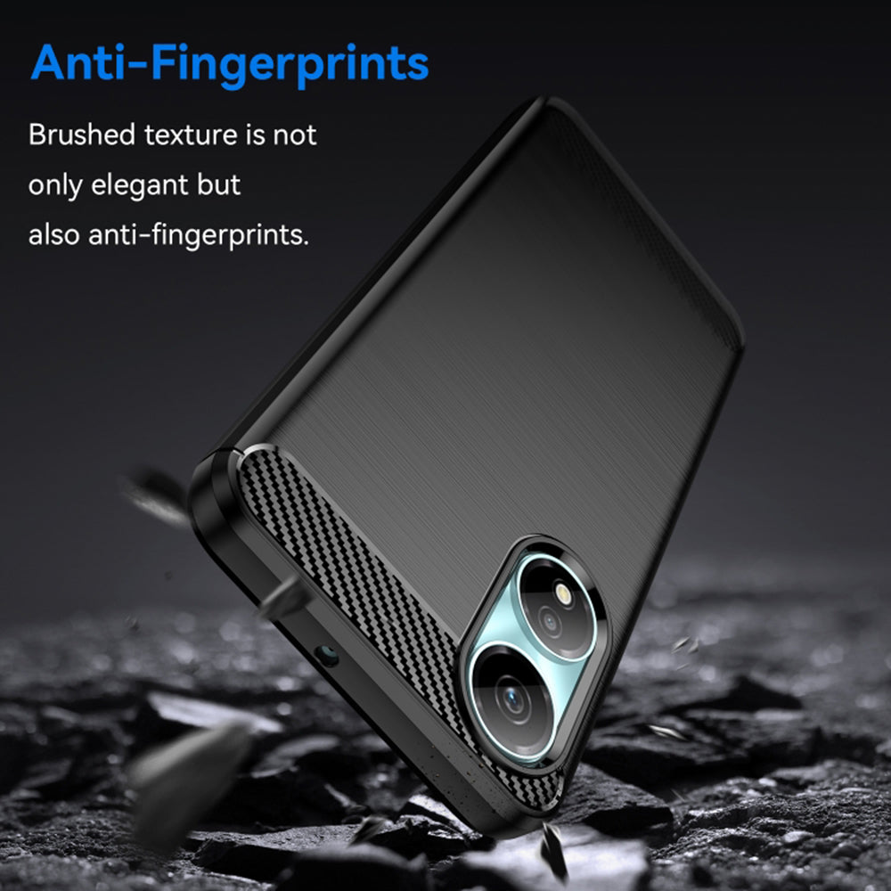 Hülle für Honor X7b 5G / 90 Smart / X7b 4G, Techsuit, Carbon, Schwarz