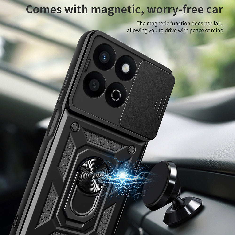 Case for Honor X7c / 200 Smart, Techsuit, CamShield, Black