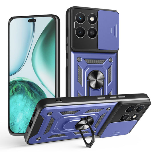 Coque pour Honor X8c, Techsuit, CamShield, Bleue