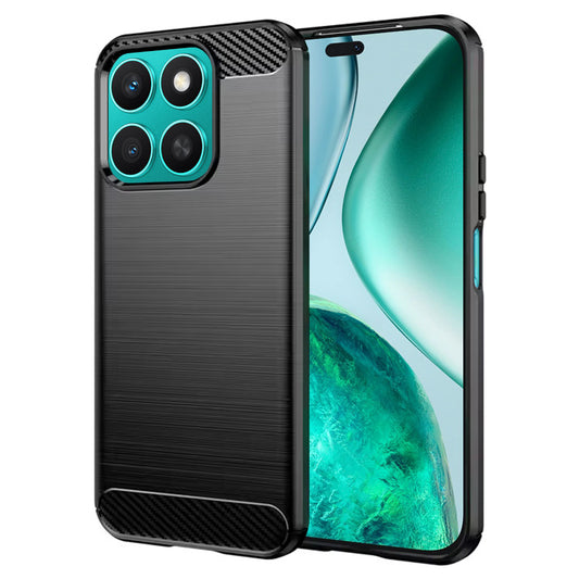 Coque pour Honor X8c, Techsuit, Carbone, Noire