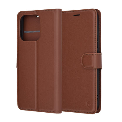 Coque pour Honor X8c, Techsuit, Leather Folio, Marron