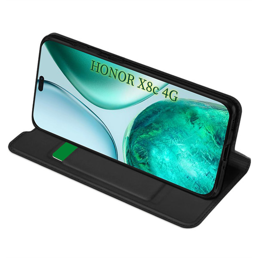 Coque pour Honor X8c, Techsuit, Magskin Book, Noire