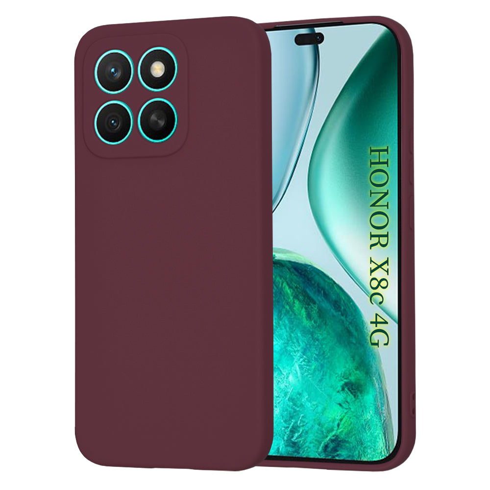 Hülle für Honor X8c, Techsuit, SoftFlex, Weinrot