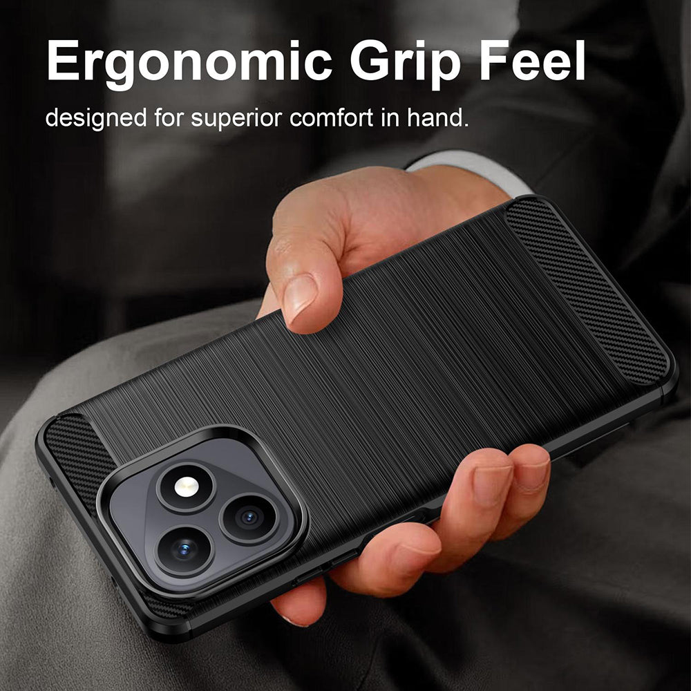 Hülle für Honor X8d, Techsuit, Carbon, Schwarz