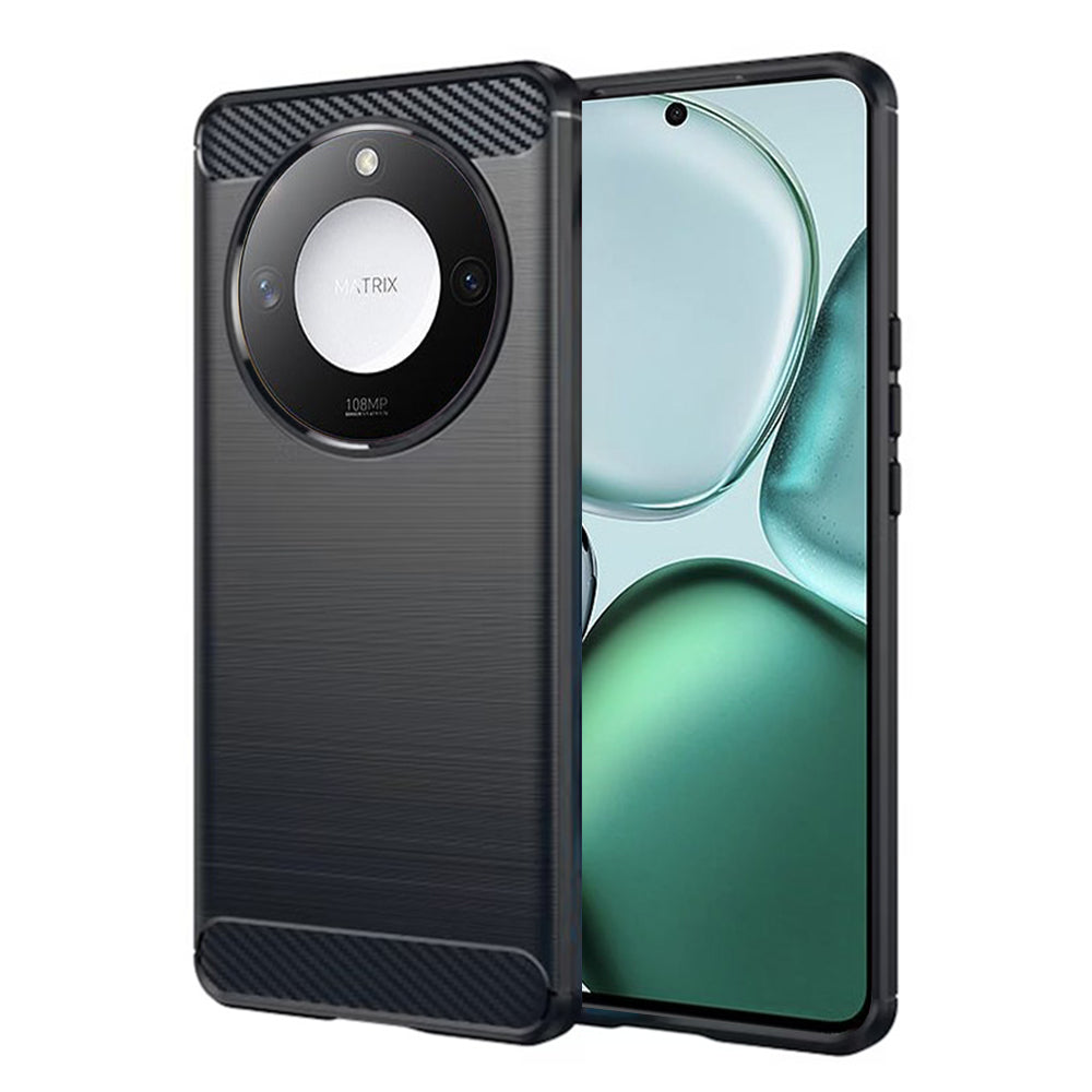 Coque pour Honor X9c Smart, Techsuit, Carbone, Noire