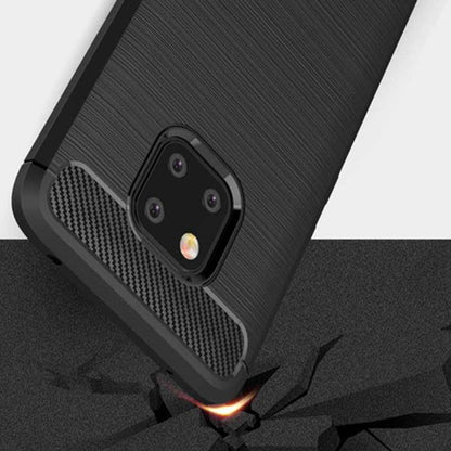 Coque pour Huawei Mate 20 Pro, Techsuit, Carbone, Noire