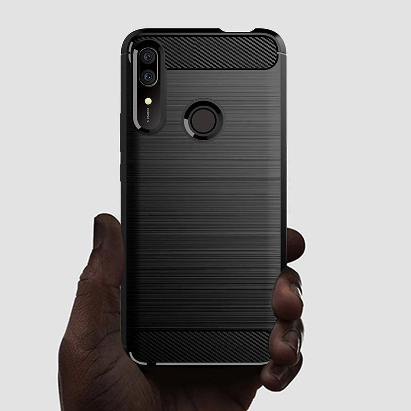 Hülle für Huawei P Smart Z, Techsuit, Carbon, Schwarz