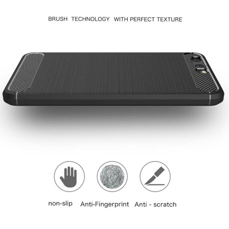 Case for Huawei P10 Plus, Techsuit, Carbon, Black