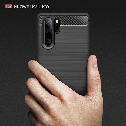 Coque pour Huawei P30 Pro New Edition / P30 Pro, Techsuit, Carbone, Noire
