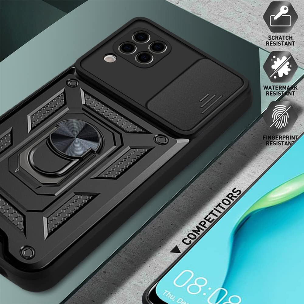 Coque pour Huawei P40 lite 4G, Techsuit, CamShield, Noire