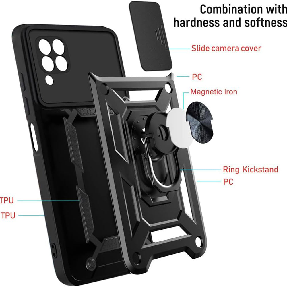 Coque pour Huawei P40 lite 4G, Techsuit, CamShield, Noire