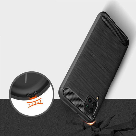 Hülle für Huawei P40 lite 4G, Techsuit, Carbon, Schwarz